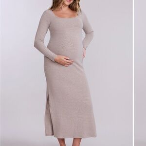Motherhood Maternity Square Neck Rib Bodycon Dress